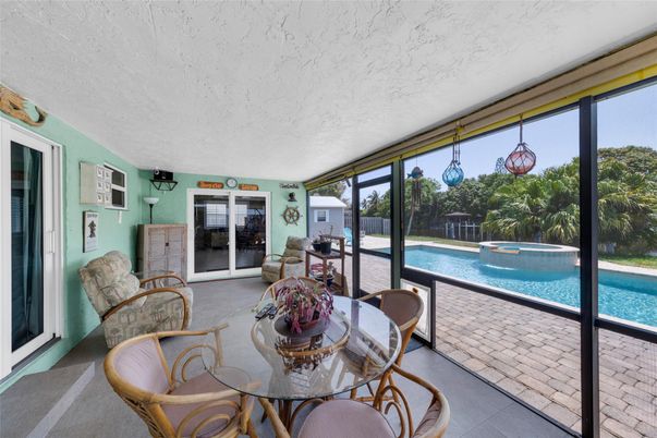 Dining room, Interior, Pool, Sun Room