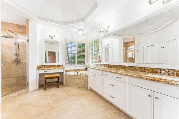 Bathroom, Dual Sink Vanities, Glass Shower, Interior