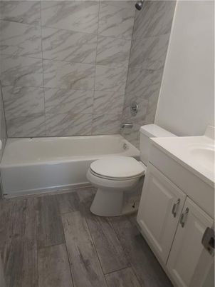 Bathroom, Interior, Marble Walls, Wood Texture Flooring