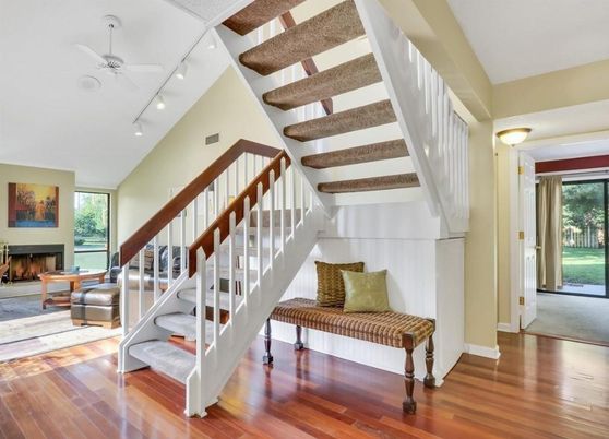 Fireplace, Interior, Wood Texture Flooring