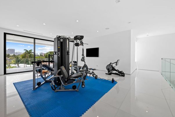 Fitness Equipment, Gym, Interior, Recessed Lighting