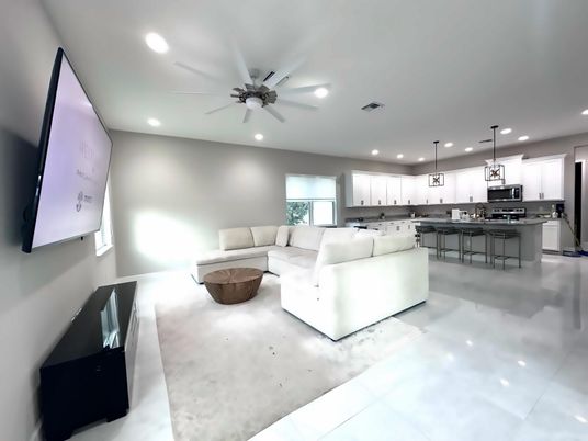 Interior, Kitchen, Living room, Pendant Lights, Recessed Lighting
