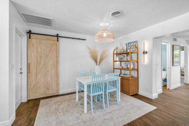 Dining room, Interior, Wood Texture Flooring