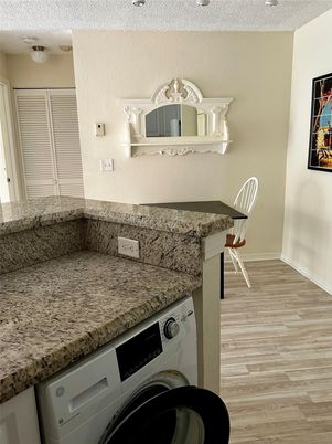 Interior, Washer, Wood Texture Flooring