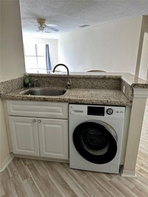 Interior, Washer, Wood Texture Flooring