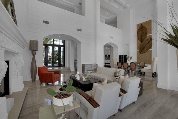 Dining room, Interior, Living room, Recessed Lighting, Wood Texture Flooring