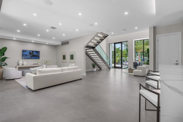 Interior, Living room, Recessed Lighting