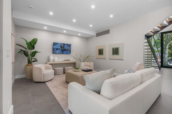 Interior, Living room, Recessed Lighting