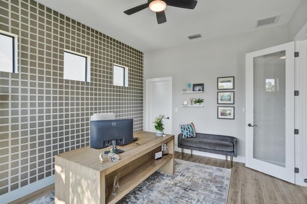 Home Office, Interior, Wood Texture Flooring