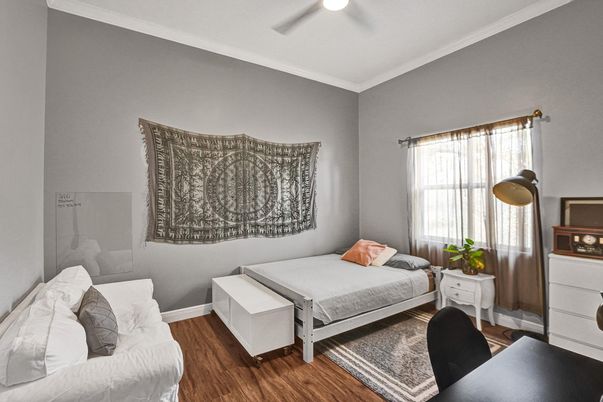 Bedroom, Interior, Wood Texture Flooring