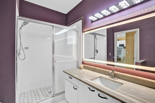Bathroom, Glass Shower, Interior, Tile Countertops