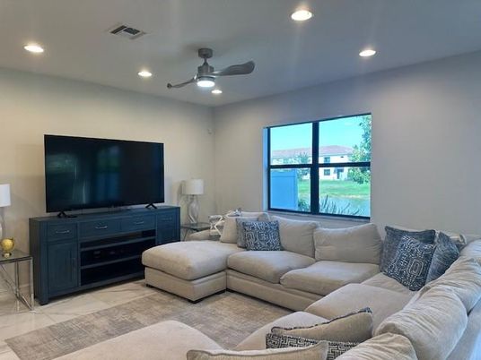Interior, Living room, Recessed Lighting