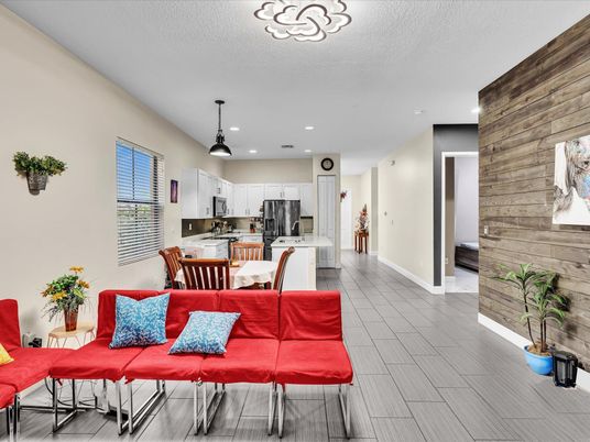 Dining room, Interior, Kitchen, Pendant Lights, Recessed Lighting, Wooden Walls