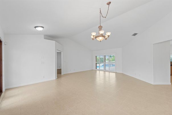 Chandelier, Empty room, Interior
