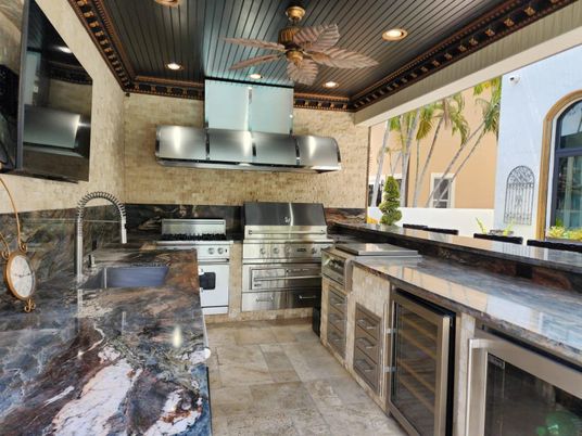 Interior, Kitchen, Recessed Lighting, Stainless Steel Appliances, Wooden Ceilings