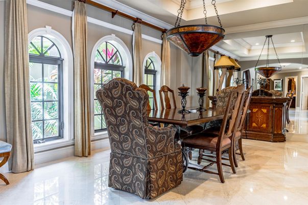 Dining room, Interior, Pendant Lights, Recessed Lighting