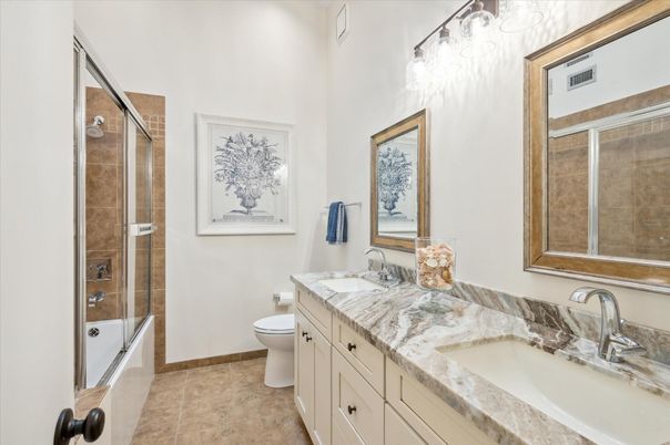 Bathroom, Dual Sink Vanities, Glass Shower, Interior