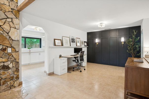 Home Office, Interior, Stone Walls