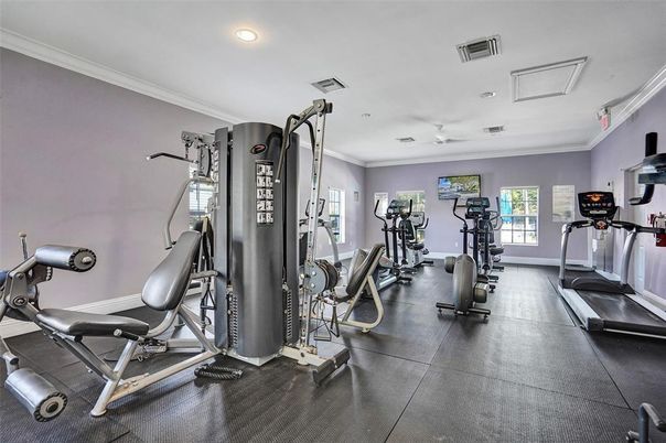 Fitness Equipment, Gym, Interior, Recessed Lighting