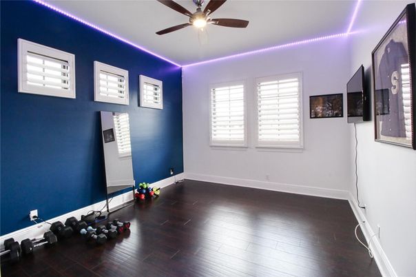 Fitness Equipment, Interior, Wood Texture Flooring