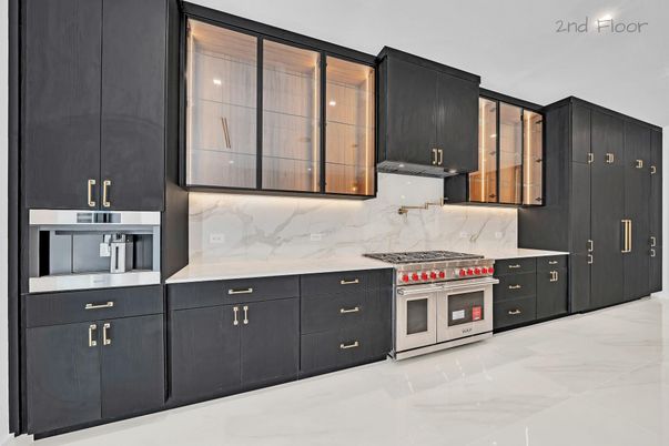 Interior, Kitchen, Marble, Marble Walls, Recessed Lighting