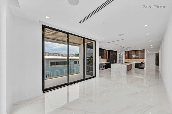 Interior, Kitchen, Marble, Pendant Lights, Recessed Lighting, Stainless Steel Appliances