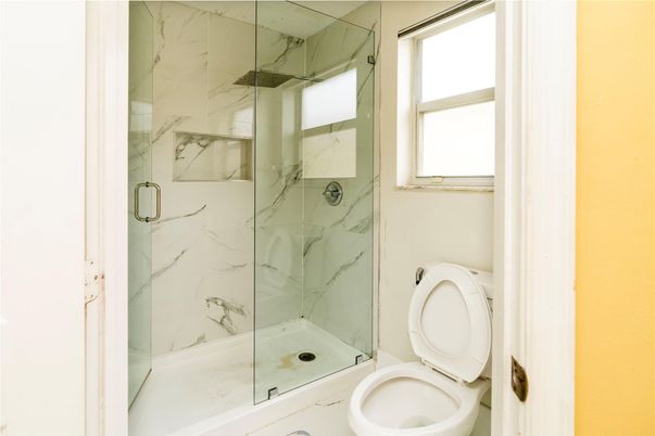 Bathroom, Glass Shower, Interior, Marble Walls