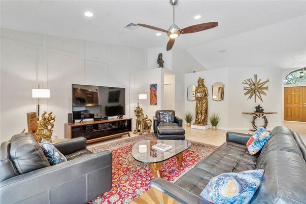Interior, Living room, Recessed Lighting