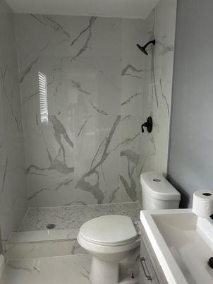 Bathroom, Interior, Marble Walls