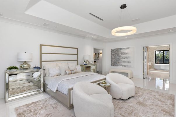 Bedroom, Interior, Pendant Lights, Recessed Lighting