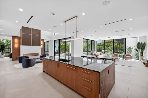 Dining room, Interior, Kitchen, Living room, Pendant Lights, Recessed Lighting