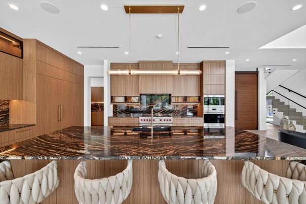 Interior, Kitchen, Pendant Lights, Recessed Lighting, Stainless Steel Appliances