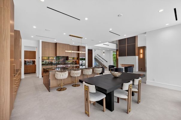 Dining room, Interior, Kitchen, Pendant Lights, Recessed Lighting