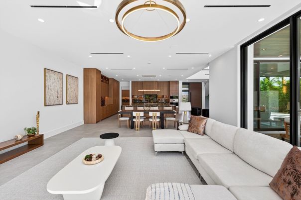 Dining room, Interior, Kitchen, Living room, Pendant Lights, Recessed Lighting