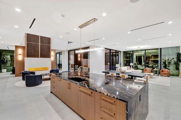 Dining room, Interior, Kitchen, Living room, Pendant Lights, Recessed Lighting
