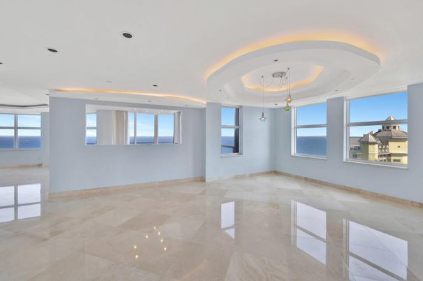 Empty room, Interior, Pendant Lights, Recessed Lighting, Water