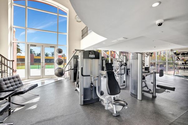 Fitness Equipment, Gym, Interior, Recessed Lighting
