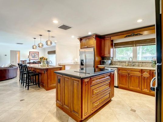 Interior, Kitchen, Pendant Lights, Recessed Lighting, Stainless Steel Appliances