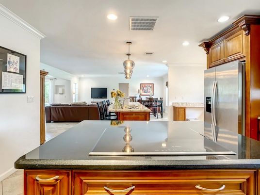 Interior, Kitchen, Pendant Lights, Recessed Lighting, Stainless Steel Appliances