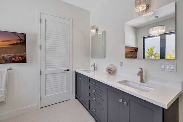 Bathroom, Chandelier, Dual Sink Vanities, Interior