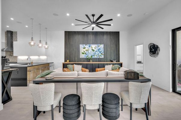 Interior, Kitchen, Living room, Pendant Lights, Recessed Lighting, Stainless Steel Appliances