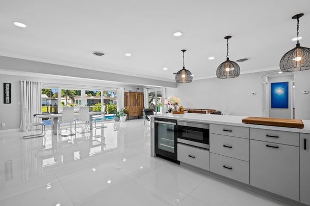 Dining room, Interior, Kitchen, Pendant Lights, Recessed Lighting