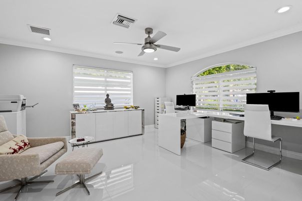 Home Office, Interior, Recessed Lighting