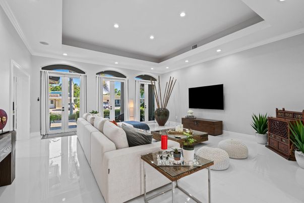 Interior, Living room, Recessed Lighting