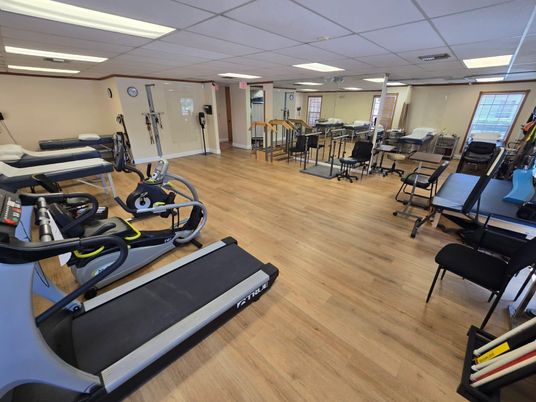 Fitness Equipment, Gym, Interior, Recessed Lighting, Wood Texture Flooring