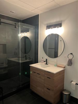 Bathroom, Dual Sink Vanities, Glass Shower, Interior