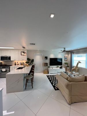 Interior, Kitchen, Living room, Recessed Lighting