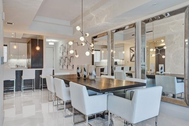 Dining room, Interior, Pendant Lights