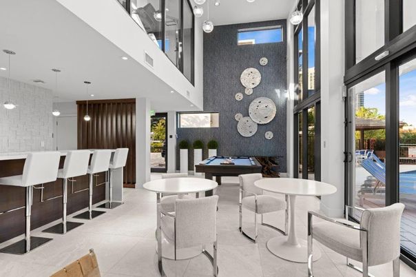 Billiard Table, Game Room, Interior, Pendant Lights, Recessed Lighting