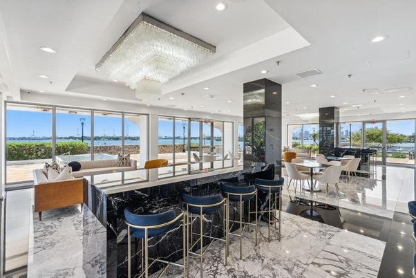 Chandelier, Dining room, Interior, Marble, Recessed Lighting, Water